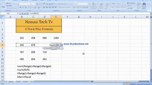 4 Trick Plus Formula | Noman Tech Tv | short | Excel