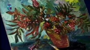 Уроки рисования (# 65) карандашом, акварелью, масляными красками. Рисуем ветку рябины