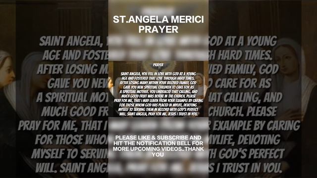 Saint Angela Merici,Virgin PRAYER #saints #dailysaints #biography #catholic #prayer #intercession