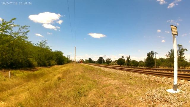 ТЭП70БС-339 с поездом 374С/373С Симферополь-Смоленск. Разъезд 30 КМ. смотреть онлайн