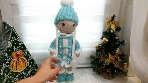 Снегурочка крючком.