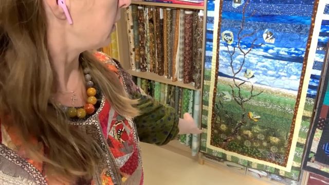 Лоскутный эфир 414. Лоскутный проект в пейзажной технике. смотреть онлайн