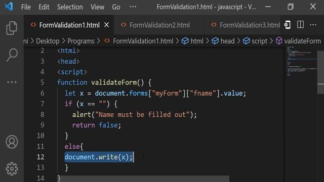 54. Form Validation | Javascript tutorial for beginners | Javascript full course