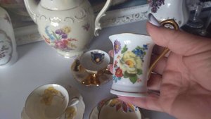 Антикварные мокко пары Rosenthal? Sorau ?Чайник Schumann ?Антикварный фарфор Германия!
