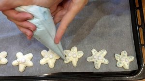 Швейцарская меренга. Безе на морскую тематику. Подробный процесс.