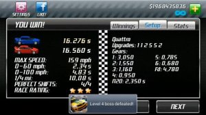 Drag Racing:tune car Quattro for 4 Career Stage(Level 3,4,5,6) V.1.5