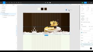 Создание первого экрана для сайта  кондитерских изделий с помощью figma