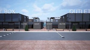 Торговый центр из морских контейнеров.