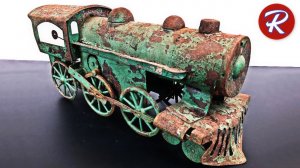 Реставрация поезда в Дейтоне 1920-х годов - старинный локомотив