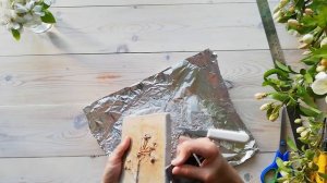 Отпечаток растений на гипсе для панно. Мастер-класс. Plaster flowers. Tutorial