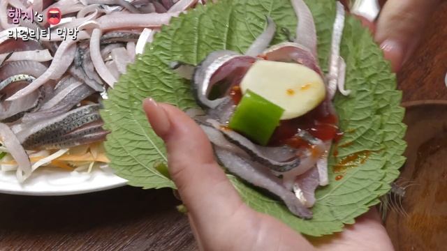 리얼먹방:) 전어회 & 전어구이 (ft.전어회무침) ★ 가을 전어는 못참지?ㅣRaw & Grilled Gizzard ShadㅣREAL SOUNDㅣASMR MUKBANGㅣ