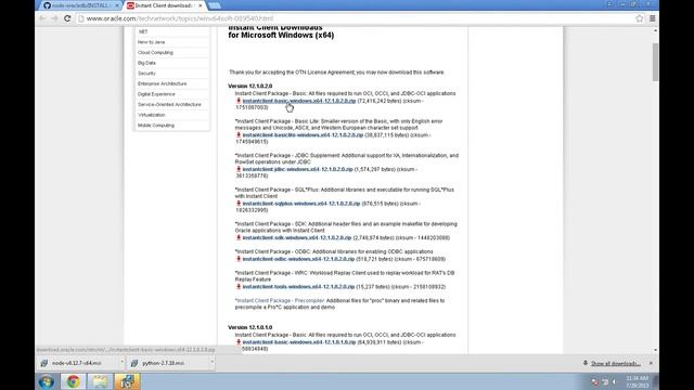 How to Install Oracle's oracledb module for Node.js on Windows 7 x64