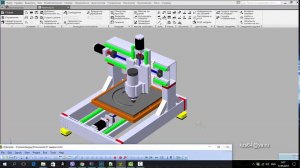 Компас-3D v17. Анимация работы фрезерного станка с ЧПУ.