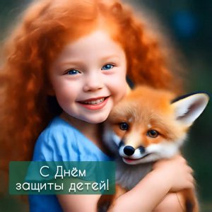 С Днём защиты детей! 1 июня. Праздник детства. Музыкальное поздравление. Открытка.