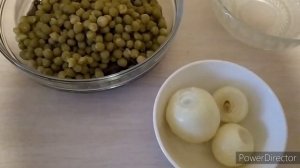 Салат Опята с зелёным горошком за 2 минуты