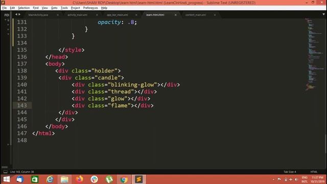 How to make candle in CSS 3