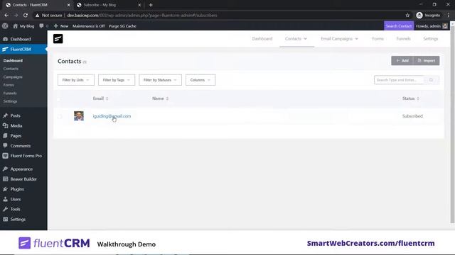 FluentCRM - Walk-though features preview for WordPress users смотреть онлайн
