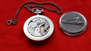 Карманные часы Serkisof Garanti Молния СССР Паровоз