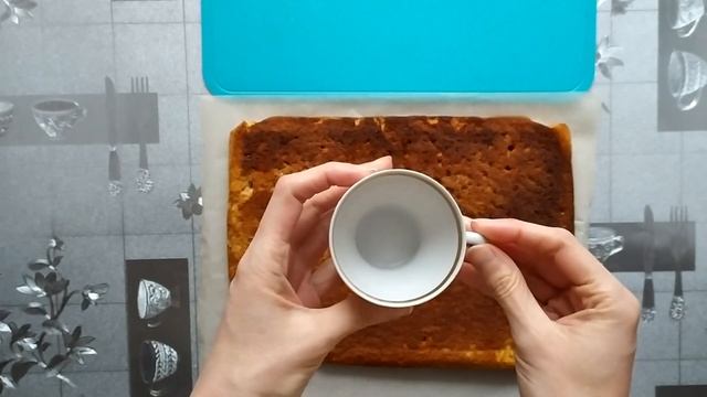 Быстрые бисквитные  пирожные к чаю ДУЭТ, нежные и низкокалорийные