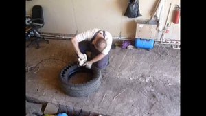 клумбы из старых покрышек