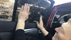 Тонировка Infiniti Q50. Тонировочная пленка Llumar 15%. Вид изнутри салона и снаружи