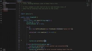 Java Practice Examples - Module 7-2 Reading Multiple Lines from a File