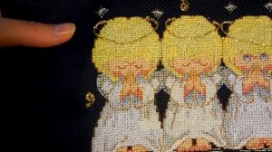 Вышивка "Почти идеальный". Алиэкспресс вышивка. Готовая работа на темно-синей канве