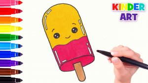 Как нарисовать мороженое на палочке