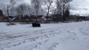 Первая покатушка на новом квадроцикле.CForse 600 по снегу.