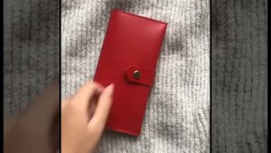 Кошелек из натуральной кожи Lucky Maxi | цвета: розовый и красный | Lucky Нandmade