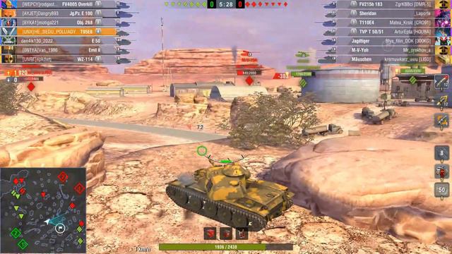 M60/Carro 45t/T95E6/TVP T 50/51 - World Of Tanks Blitz Replay смотреть онлайн