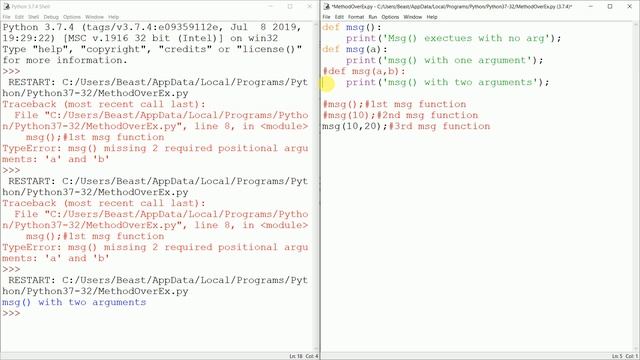 #27 Getting Start With Python | Method Overloading in Python