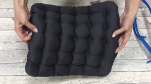 Подушка на стул из лузги гречихи Уют серое от Smart Textile