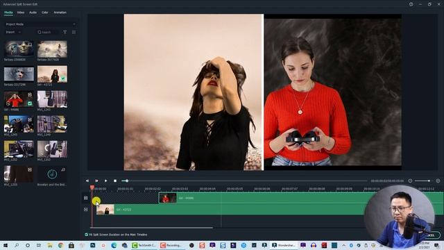 Filmora X Split Screen Effect Tutorial For Beginners смотреть онлайн