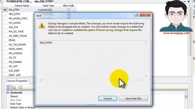 Sửa lỗi không lưu Design trong SQL server 2008,2012,2014 - смотреть ...