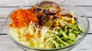 Вкусный салат из свежих овощей