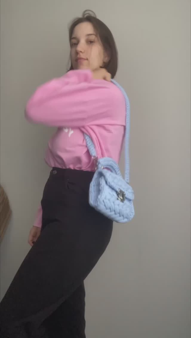 Мини Зефирка🍬#вязаниекрючком #tutorial #handmade #crochetbag #shorts смотреть онлайн