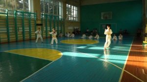 Аттестация на желтый пояс с зеленой полосой Тхэквондо ИТФ