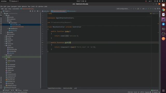 Laravel&Vue CRM.2: Postman, Router, Controller