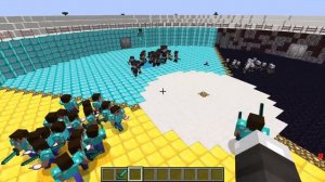 ТРИ АРМИИ СРАЗИЛИСЬ ПРОТИВ БОГА МАЙНКРАФТА В MINECRAFT! ЧИТЕР ПРО И ХАРДИ СРАЖАЮТСЯ АРМИЯМИ!