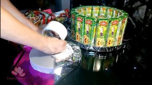 Торт из соков и конфет в детский сад своими руками