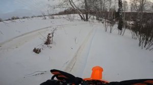 Сноубайк KTM и Arctic Cat M800 - в поисках снега