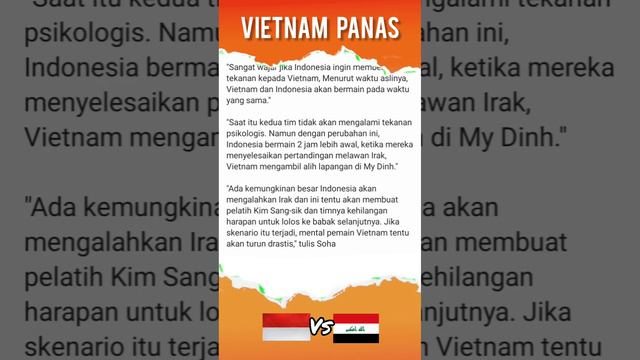 VIETNAM TUDUH INDONESIA PUNYA TAKTIK TERSELUBUNG #timnasindonesia #infotimnasindonesia #beritabola