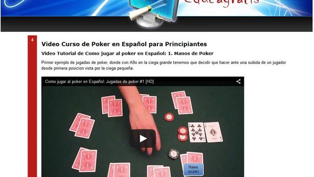 Curso de Poker Poquer