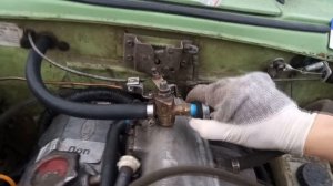 Меняю радиатор на иж комби, проверка термостата кипятком