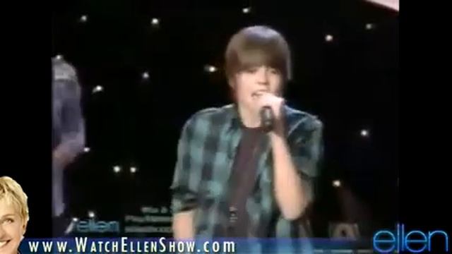 Justin Bieber performing One Time on Ellen DeGeneres Show 11 03 2009 смотреть онлайн