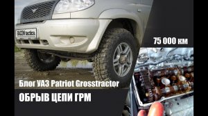 Обрыв цепи ГРМ на Уаз Patriot. Диагностика, симптомы
