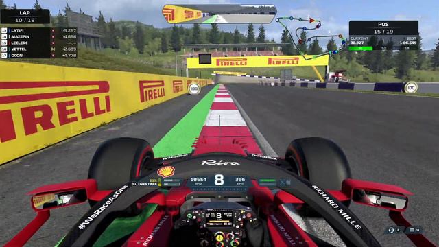 F1 2021 Gameplay | Charles Leclerc in Ferrari at Red Bull Ring | 25% Race from Last | Formula 1 202