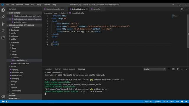 How to create Laravel 6 CRUD Part 1 (installing new laravel ) with Source Code