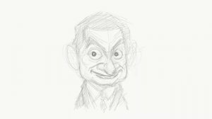 Quick Sketch of Mr Bean In Adobe Draw On Ipad Pro